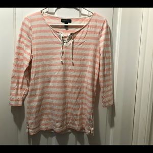 Ralph Lauren 3/4 Sleeve Top with Drawstring